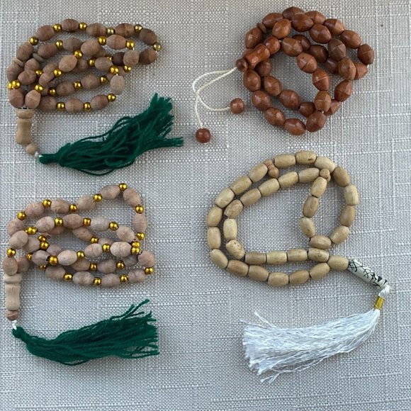 Prayer Tasbeeh Real Wood Handmade Pray Beads Lot of 4 Tasbeh - Picture 3 of 10